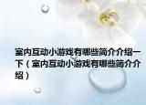 室內(nèi)互動(dòng)小游戲有哪些簡(jiǎn)介介紹一下（室內(nèi)互動(dòng)小游戲有哪些簡(jiǎn)介介紹）