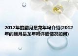 2012年的臘月是龍年嗎介紹(2012年的臘月是龍年嗎詳細(xì)情況如何)