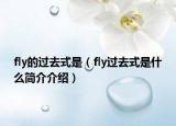 fly的過(guò)去式是（fly過(guò)去式是什么簡(jiǎn)介介紹）