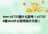 vivo v1732是什么型號(hào)（v1732a是vivo什么型號(hào)簡(jiǎn)介介紹）