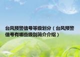 臺(tái)風(fēng)預(yù)警信號(hào)等級(jí)劃分（臺(tái)風(fēng)預(yù)警信號(hào)有哪些級(jí)別簡(jiǎn)介介紹）