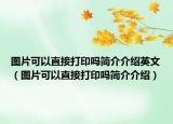 圖片可以直接打印嗎簡介介紹英文（圖片可以直接打印嗎簡介介紹）