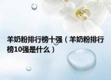 羊奶粉排行榜十強(qiáng)（羊奶粉排行榜10強(qiáng)是什么）
