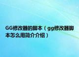 GG修改器的腳本（gg修改器腳本怎么用簡介介紹）