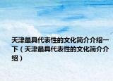 天津最具代表性的文化簡(jiǎn)介介紹一下（天津最具代表性的文化簡(jiǎn)介介紹）