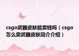 csgo武器皮膚能賣(mài)錢(qián)嗎（csgo怎么賣(mài)武器皮膚簡(jiǎn)介介紹）