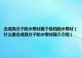 合成高分子防水卷材屬于低檔防水卷材（什么是合成高分子防水卷材簡(jiǎn)介介紹）