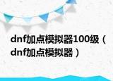 dnf加點模擬器100級（dnf加點模擬器）