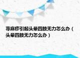 蕁麻疹引起頭暈四肢無力怎么辦（頭暈四肢無力怎么辦）