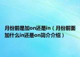 月份前是加on還是in（月份前面加什么in還是on簡(jiǎn)介介紹）