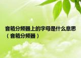 音箱分頻器上的字母是什么意思（音箱分頻器）