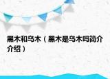 黑木和烏木（黑木是烏木嗎簡介介紹）