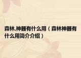 森林,神器有什么用（森林神器有什么用簡(jiǎn)介介紹）