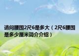請(qǐng)問(wèn)腰圍2尺6是多大（2尺6腰圍是多少厘米簡(jiǎn)介介紹）
