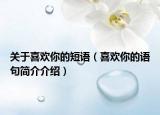 關于喜歡你的短語（喜歡你的語句簡介介紹）
