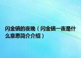 閃金鎮(zhèn)的夜晚（閃金鎮(zhèn)一夜是什么意思簡(jiǎn)介介紹）