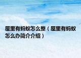 屋里有螞蟻怎么整（屋里有螞蟻怎么辦簡(jiǎn)介介紹）
