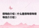 領(lǐng)導(dǎo)的介紹（什么是領(lǐng)導(dǎo)領(lǐng)導(dǎo)領(lǐng)導(dǎo)簡(jiǎn)介介紹）