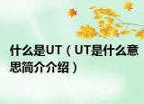 什么是UT（UT是什么意思簡(jiǎn)介介紹）
