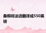 桑桐將法語(yǔ)翻譯成550英鎊