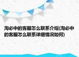 淘必中的客服怎么聯(lián)系介紹(淘必中的客服怎么聯(lián)系詳細(xì)情況如何)