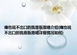 痛也說不出口的我原版原唱介紹(痛也說不出口的我原版原唱詳細(xì)情況如何)