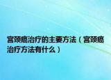 宮頸癌治療的主要方法（宮頸癌治療方法有什么）