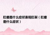 肛瘺是什么癥狀表現(xiàn)肛裂（肛瘺是什么癥狀）
