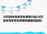 10萬(wàn)的車每年養(yǎng)車費(fèi)用介紹(10萬(wàn)的車每年養(yǎng)車費(fèi)用詳細(xì)情況如何)