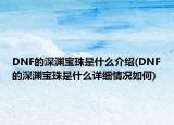 DNF的深淵寶珠是什么介紹(DNF的深淵寶珠是什么詳細情況如何)