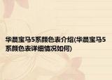 華晨寶馬5系顏色表介紹(華晨寶馬5系顏色表詳細(xì)情況如何)