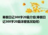 寒假日記300字20篇介紹(寒假日記300字20篇詳細情況如何)