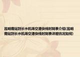 昆明南站到長水機(jī)場空港快線時(shí)刻表介紹(昆明南站到長水機(jī)場空港快線時(shí)刻表詳細(xì)情況如何)