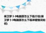 保衛(wèi)蘿卜3電腦版怎么下載介紹(保衛(wèi)蘿卜3電腦版怎么下載詳細(xì)情況如何)