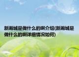 新瀚城是做什么的啊介紹(新瀚城是做什么的啊詳細(xì)情況如何)