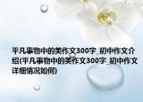 平凡事物中的美作文300字_初中作文介紹(平凡事物中的美作文300字_初中作文詳細情況如何)
