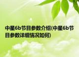 中星6b節(jié)目參數(shù)介紹(中星6b節(jié)目參數(shù)詳細情況如何)