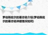 羅伯斯庇爾的墓志銘介紹(羅伯斯庇爾的墓志銘詳細(xì)情況如何)