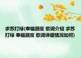 求蘇打綠(幸福額度 歌詞介紹 求蘇打綠 幸福額度 歌詞詳細情況如何)