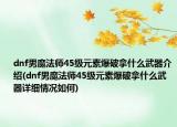 dnf男魔法師45級元素爆破拿什么武器介紹(dnf男魔法師45級元素爆破拿什么武器詳細(xì)情況如何)