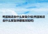 鴨蛋臉適合什么發(fā)型介紹(鴨蛋臉適合什么發(fā)型詳細(xì)情況如何)