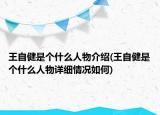 王自健是個什么人物介紹(王自健是個什么人物詳細(xì)情況如何)