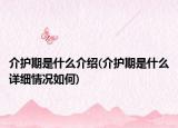 介護(hù)期是什么介紹(介護(hù)期是什么詳細(xì)情況如何)