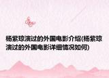 楊紫瓊演過的外國電影介紹(楊紫瓊演過的外國電影詳細(xì)情況如何)