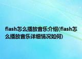 flash怎么播放音樂(lè)介紹(flash怎么播放音樂(lè)詳細(xì)情況如何)