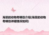 海里的動(dòng)物有哪些介紹(海里的動(dòng)物有哪些詳細(xì)情況如何)