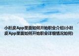 小肚皮App里面如何開(kāi)始職業(yè)介紹(小肚皮App里面如何開(kāi)始職業(yè)詳細(xì)情況如何)