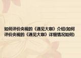 如何評價央視的《遇見大咖》介紹(如何評價央視的《遇見大咖》詳細情況如何)