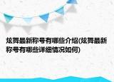 炫舞最新稱(chēng)號(hào)有哪些介紹(炫舞最新稱(chēng)號(hào)有哪些詳細(xì)情況如何)