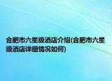 合肥市六星級酒店介紹(合肥市六星級酒店詳細情況如何)
